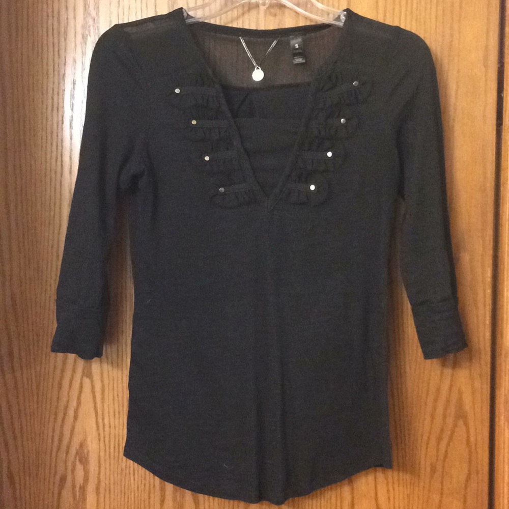 Black 3/4 sleeve shirt